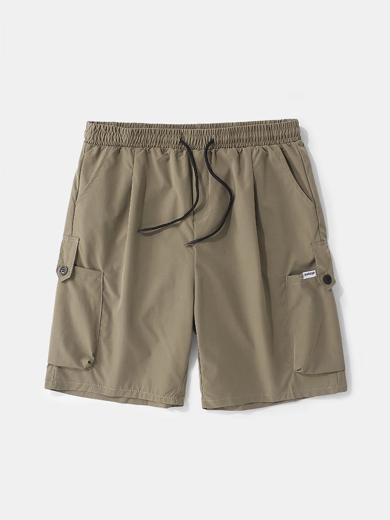 Herre Multilommer Elastisk Talje Snøre Casual Shorts