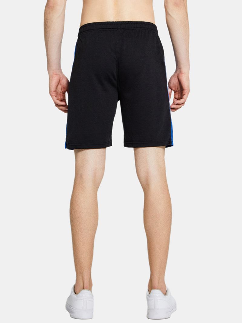 Herre Sports Patchwork Åndbar Casual Shorts Med Snøre