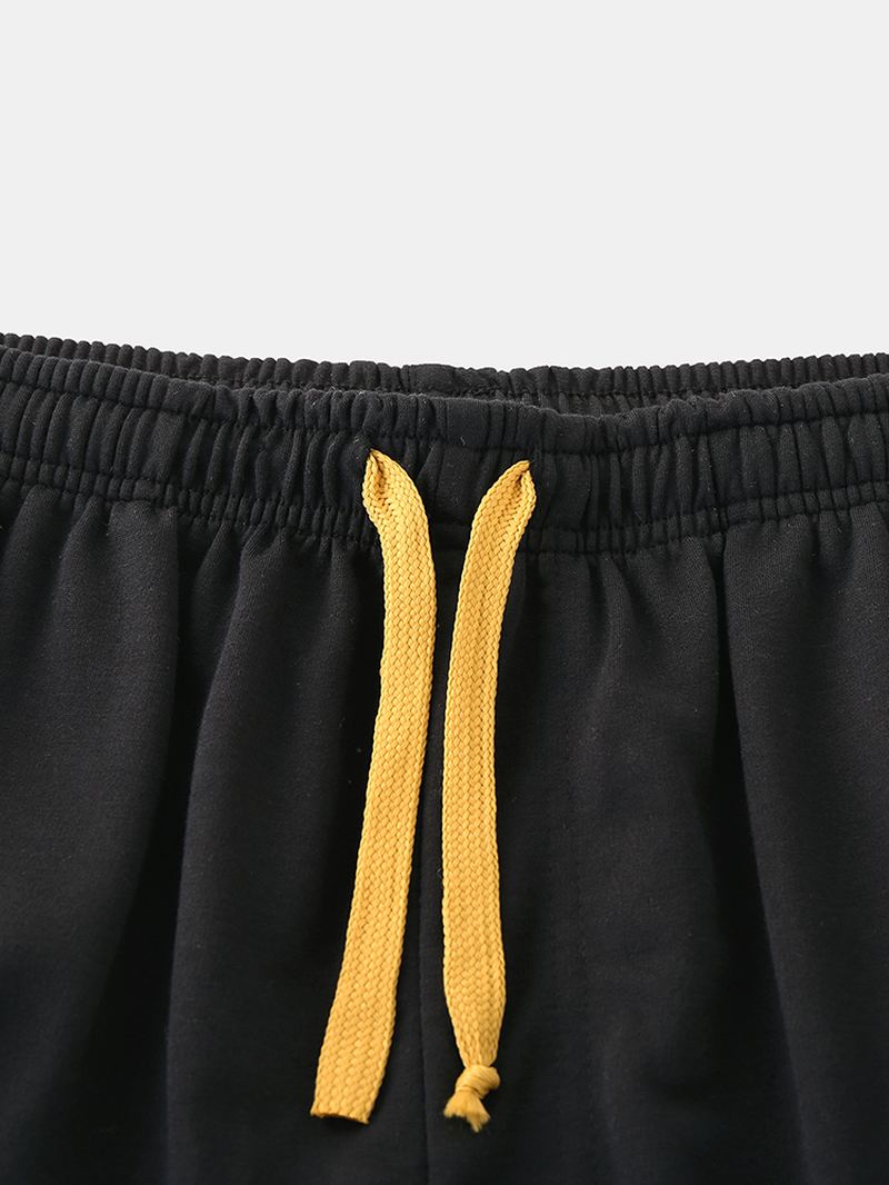 Herre Sports Patchwork Åndbar Casual Shorts Med Snøre