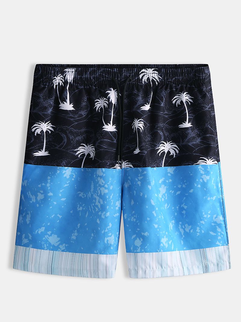 Herre Summer Beach Elastisk Talje Patchwork Casual Shorts