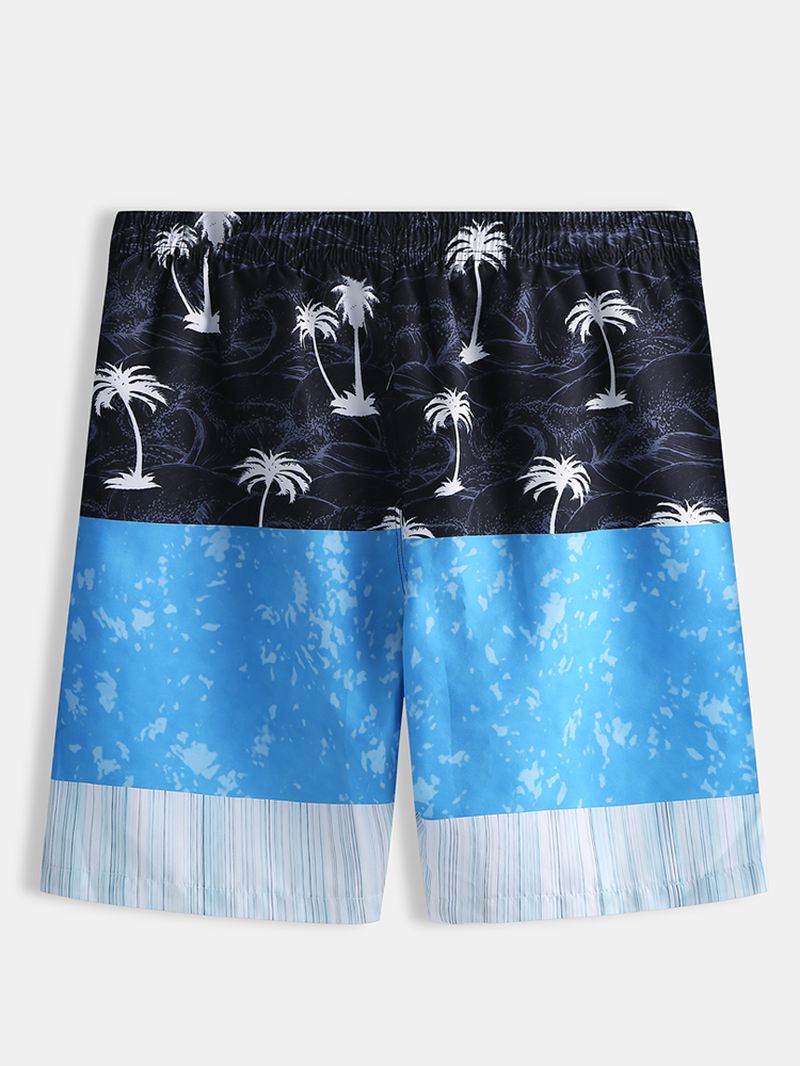 Herre Summer Beach Elastisk Talje Patchwork Casual Shorts