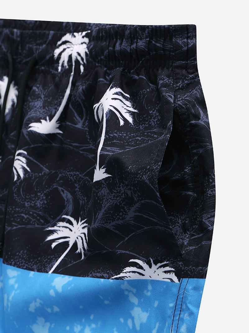 Herre Summer Beach Elastisk Talje Patchwork Casual Shorts