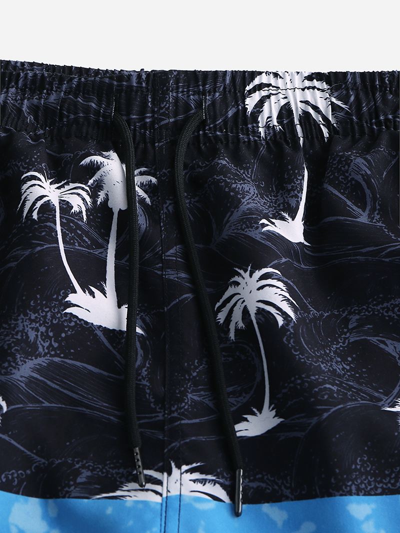 Herre Summer Beach Elastisk Talje Patchwork Casual Shorts