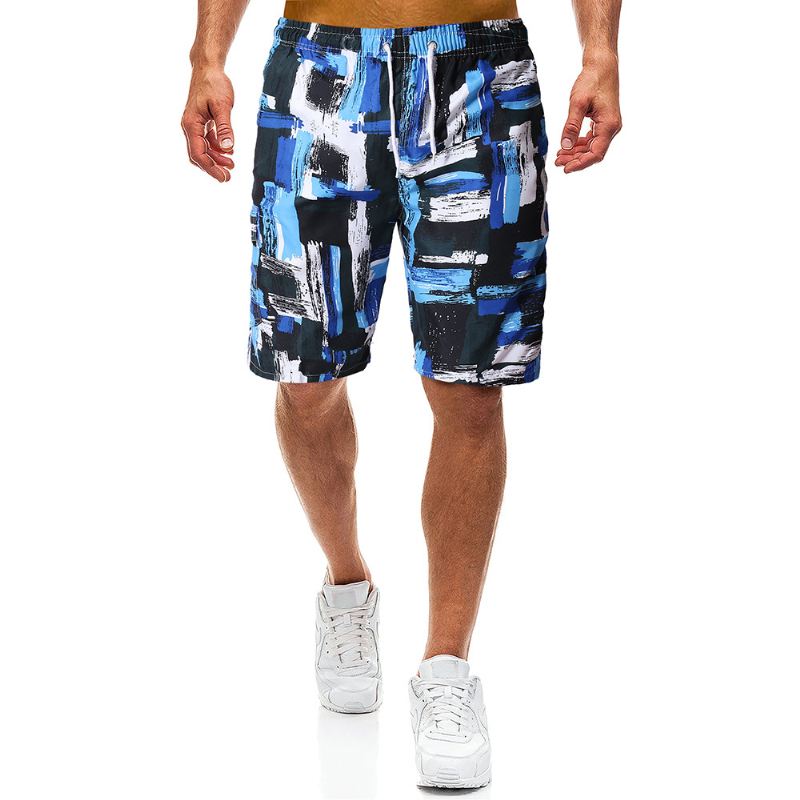 Herre Summer Beach Vacation Loose Printed Board Shorts