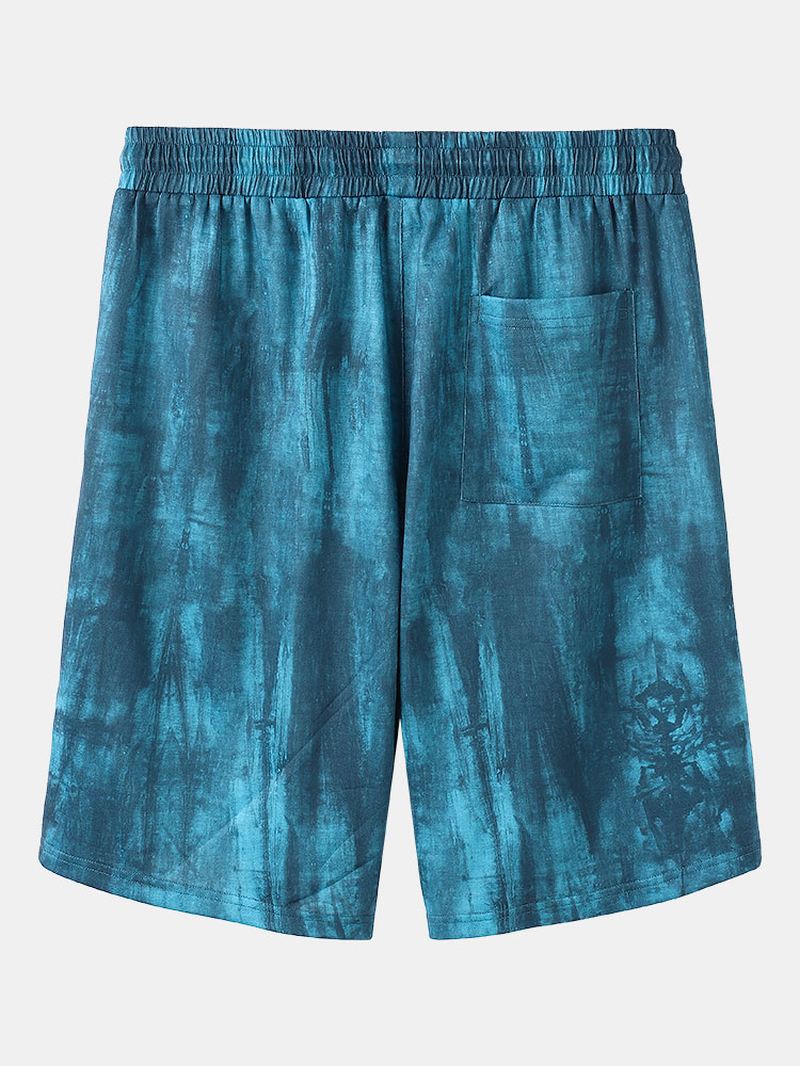 Herre Tie Dye Blomster Med Tryk Elastiske Talje Shorts