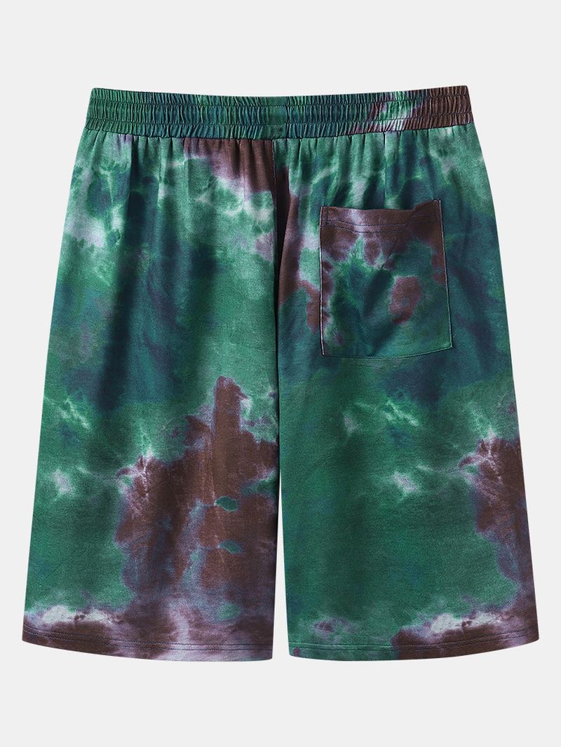 Herre Tie Dye Butterfly Med Tryk Elastiske Talje Shorts