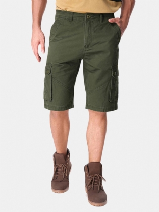 Mænd Casual Bomuld Store Lommer Loose Cargo Military Shorts