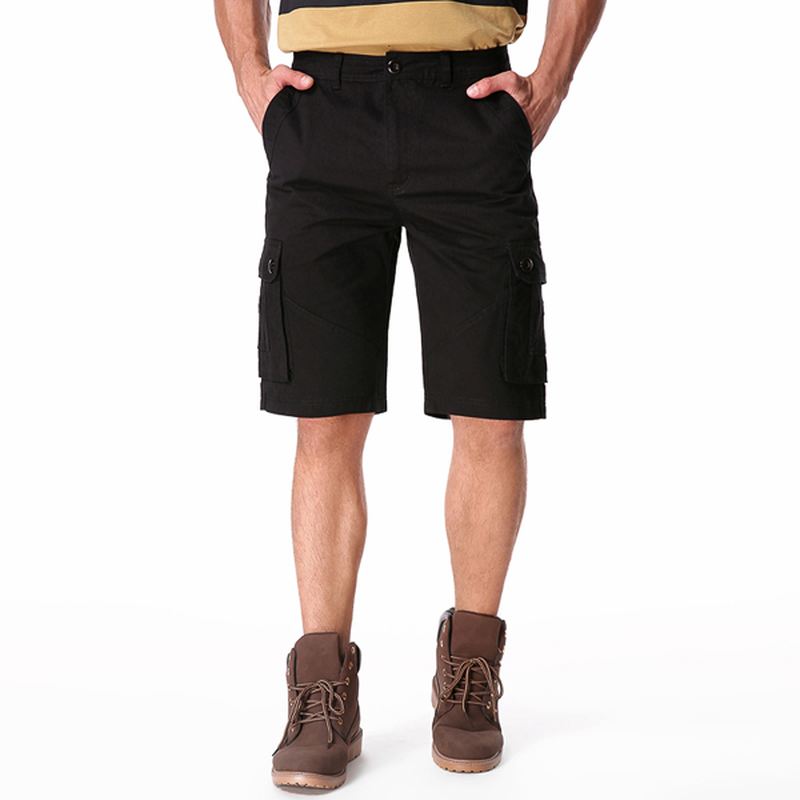 Mænd Casual Bomuld Store Lommer Loose Cargo Military Shorts