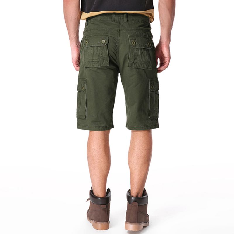 Mænd Casual Bomuld Store Lommer Loose Cargo Military Shorts