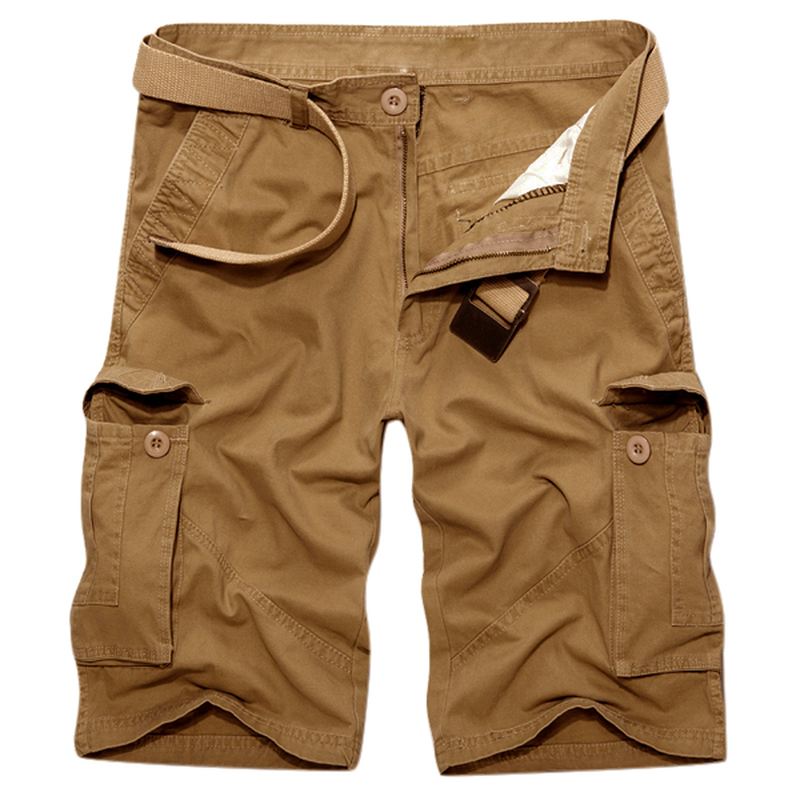 Mænd Casual Bomuld Store Lommer Loose Cargo Military Shorts