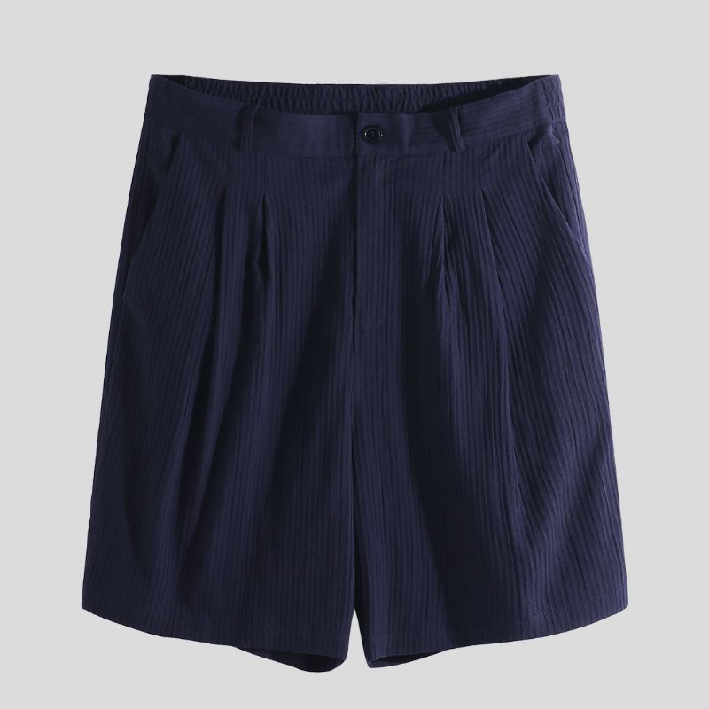 Mænd Cotton Seersucker Relaxed Chino Shorts