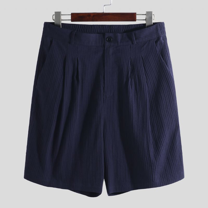 Mænd Cotton Seersucker Relaxed Chino Shorts