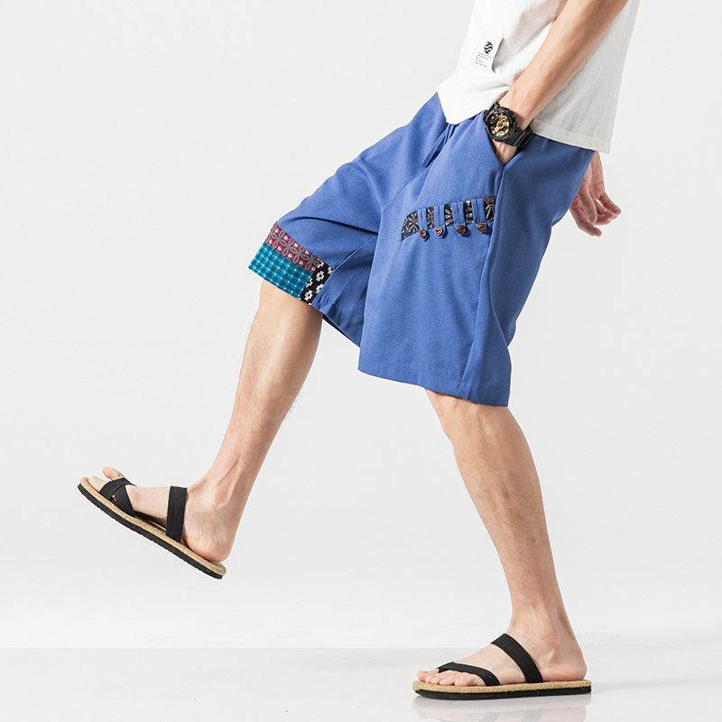 Mænds Lommesyning Farve Beach Casual Lige Shorts