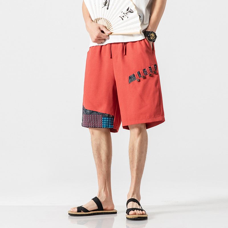 Mænds Lommesyning Farve Beach Casual Lige Shorts