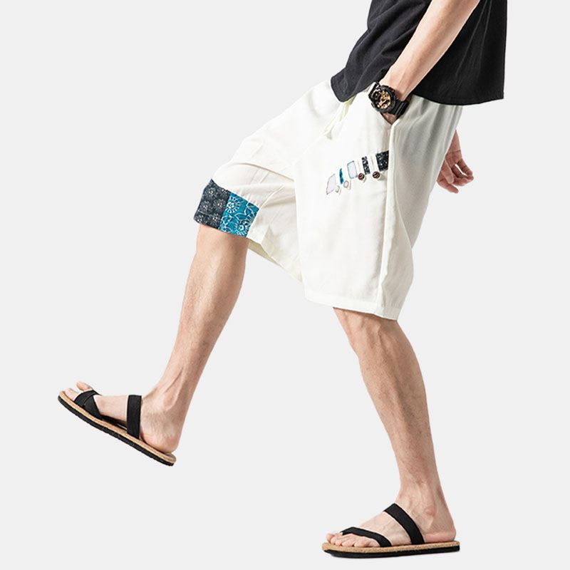 Mænds Lommesyning Farve Beach Casual Lige Shorts