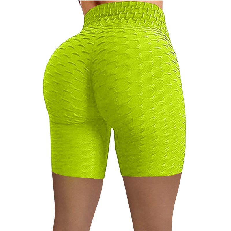 Sommer Strikshorts Højtaljet Hofte Stramme Leggings Stretch Running Biker Shorts