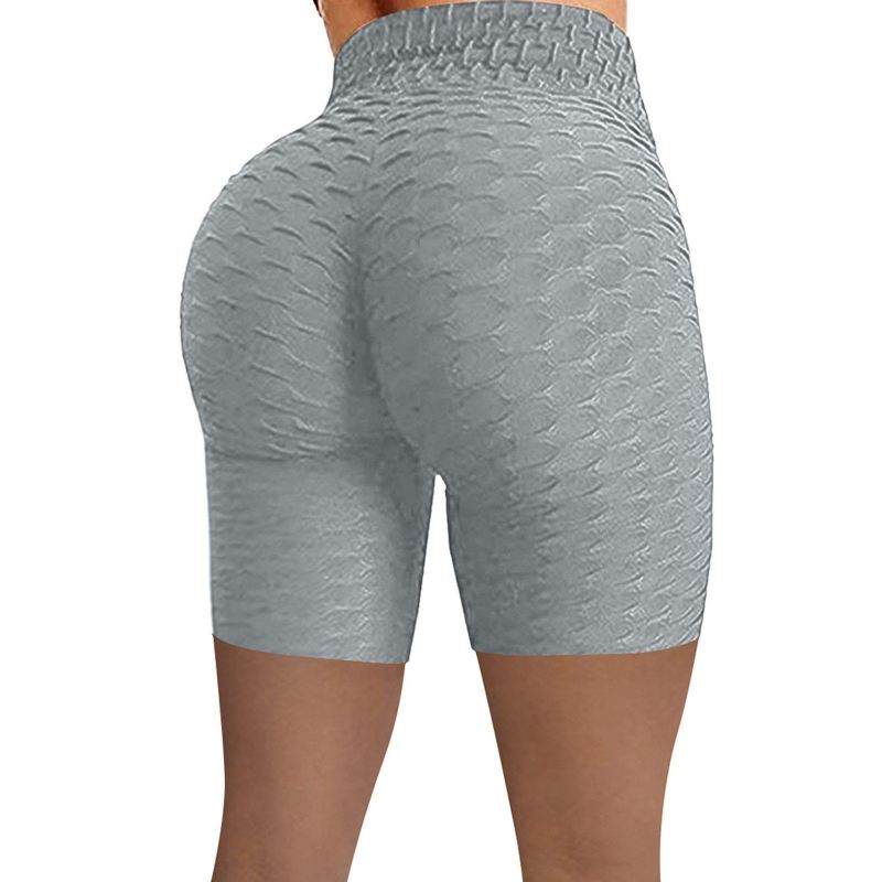 Sommer Strikshorts Højtaljet Hofte Stramme Leggings Stretch Running Biker Shorts