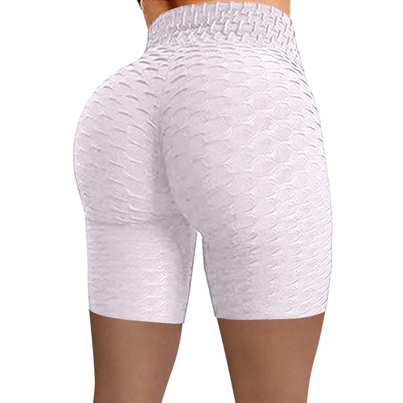 Sommer Strikshorts Højtaljet Hofte Stramme Leggings Stretch Running Biker Shorts