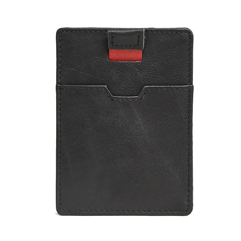 Blokering Anti-tyveri Mænd Ægte Læder Kortholder Retro Casual Document Wallet