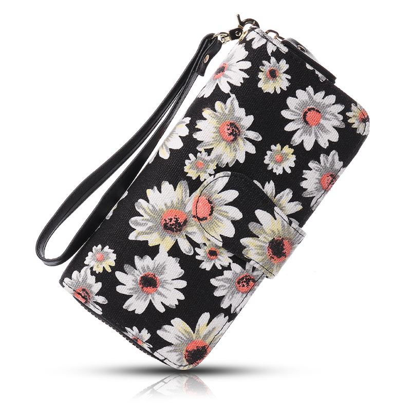 Kvinder Canvas Bohemian Long Wallet Muti-slot