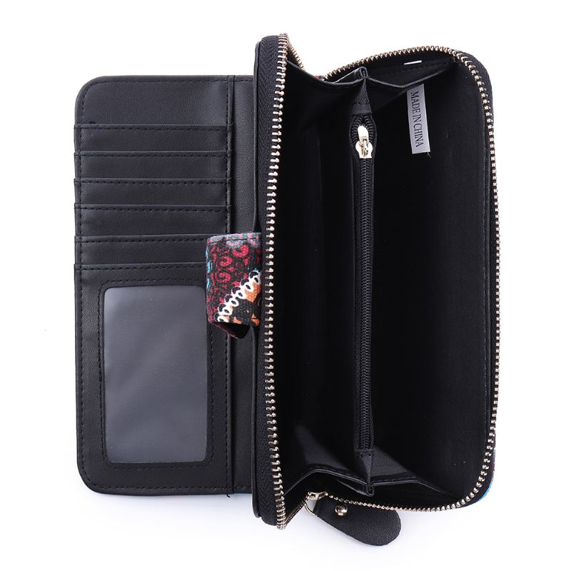 Kvinder Canvas Bohemian Long Wallet Muti-slot