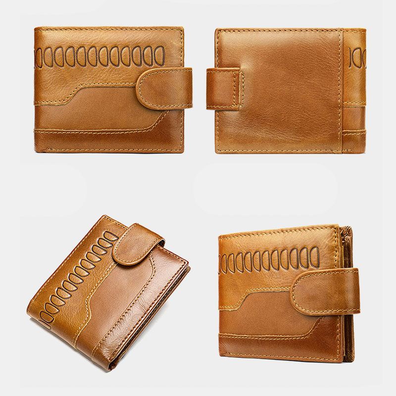 Mænd Ægte Læder Koskind Retro 8 Card Slot Licens Card Bag Tegnebog