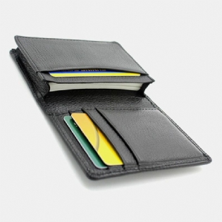 Mænd Ægte Læder Med Stor Kapacitet Bifold Retro Business Multi-card Slot Kortholder Visitkort Holder Kreditkort Holder Pung