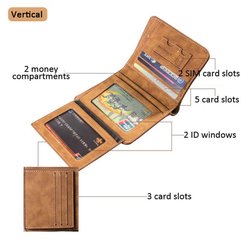 Mænd Multi Card Slots Slim Wallet Kortholder