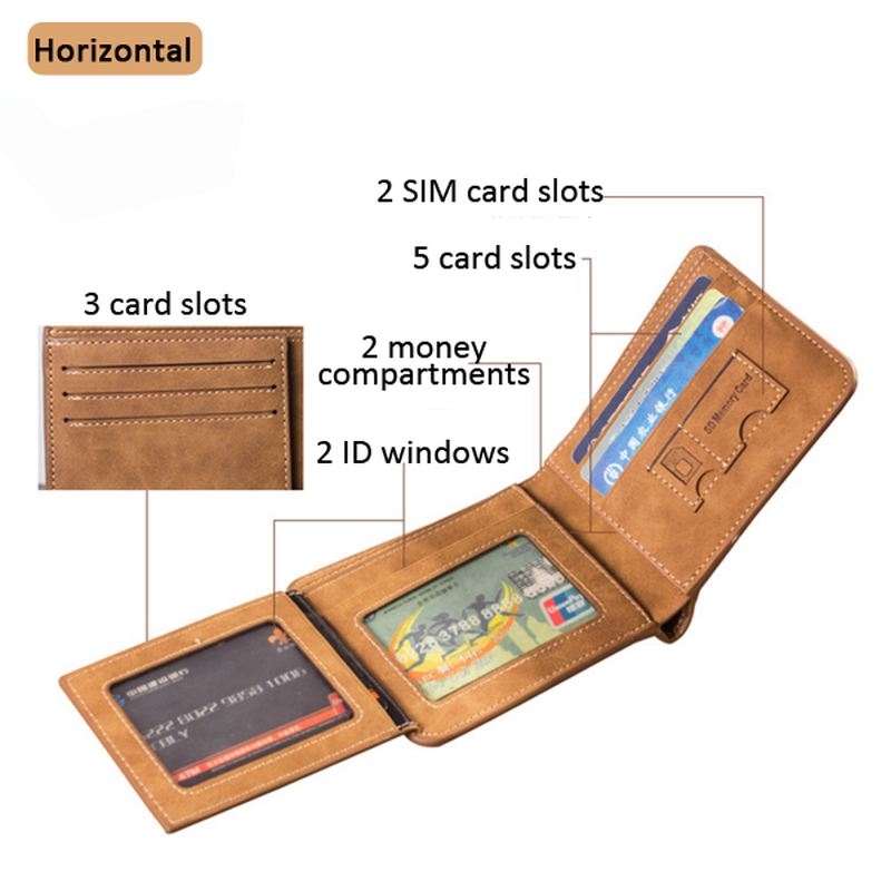 Mænd Multi Card Slots Slim Wallet Kortholder