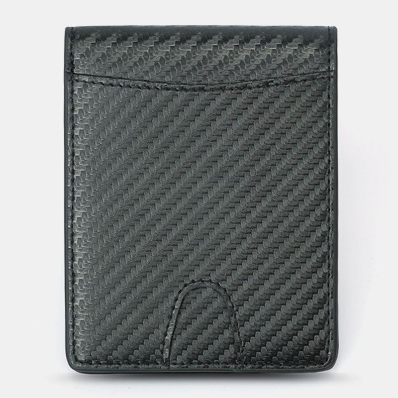 Mænd Multifunktion Business Carbon Fiber Us Dollar Clip Card Handel Kort Multi-card Slots Tegnebog