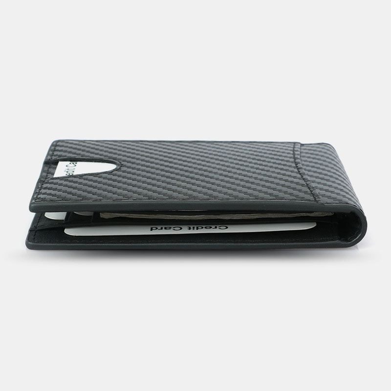 Mænd Multifunktion Business Carbon Fiber Us Dollar Clip Card Handel Kort Multi-card Slots Tegnebog