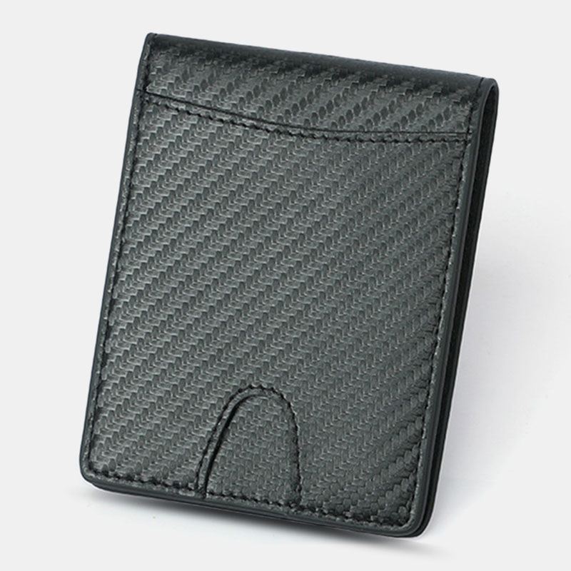 Mænd Multifunktion Business Carbon Fiber Us Dollar Clip Card Handel Kort Multi-card Slots Tegnebog