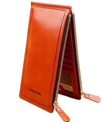 Modehåndtaske Til Kvinder Lang Tegnebog Lynlåslomme Damepung Møntkortholder Clutch Bifold Slank Pung Mønt Kvinde