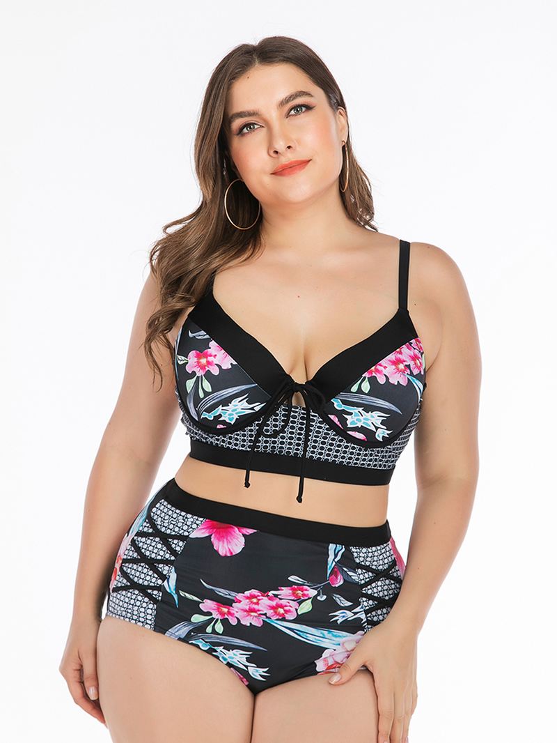 Plus Size Printet Bikini