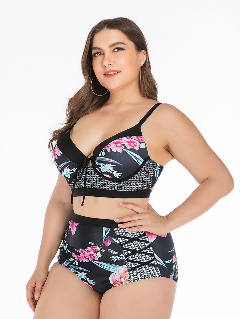 Plus Size Printet Bikini