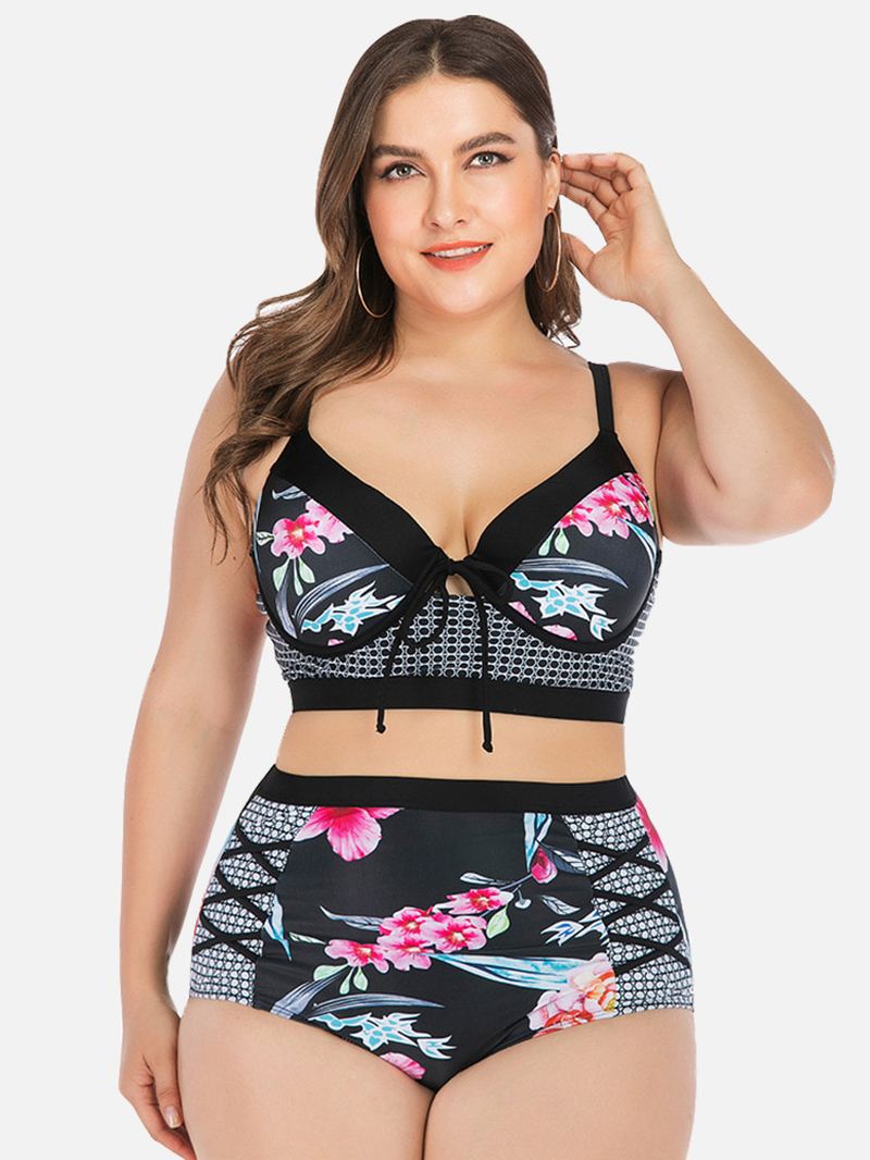 Plus Size Printet Bikini