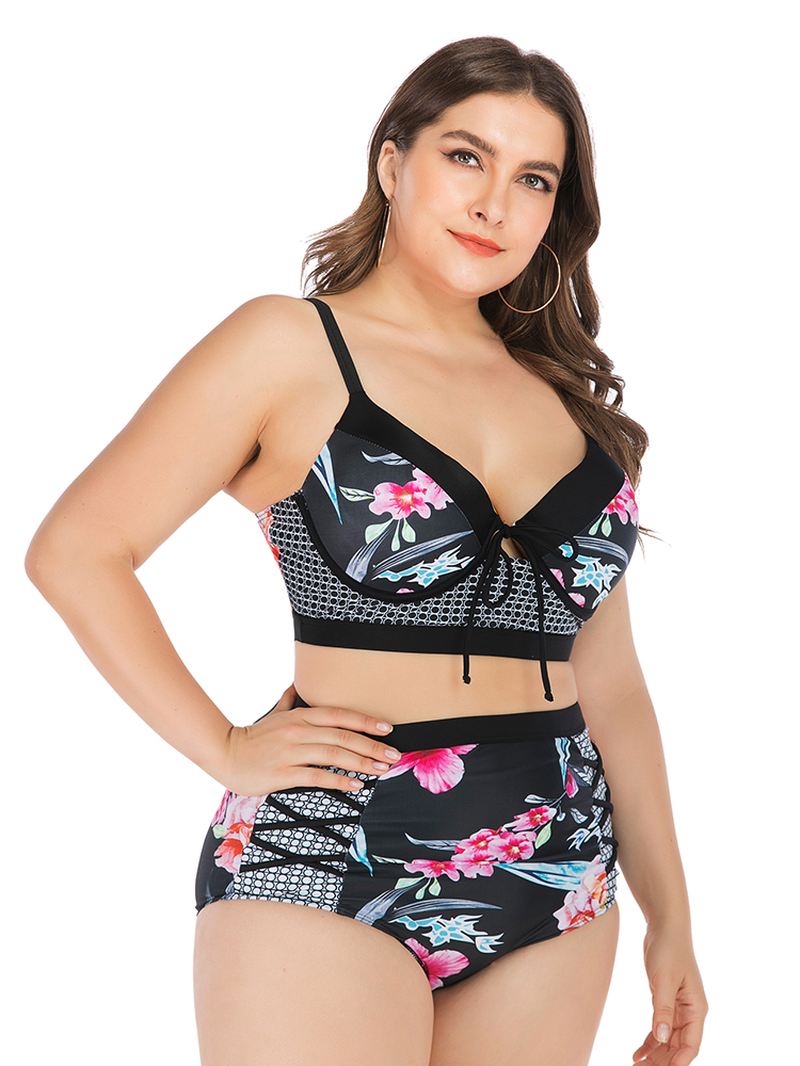 Plus Size Printet Bikini