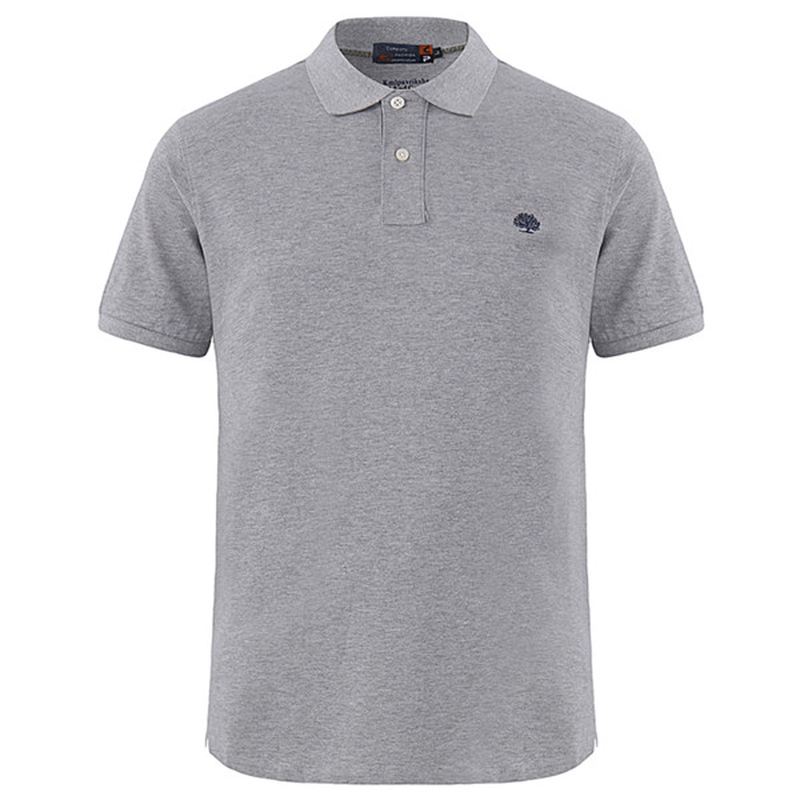 Herre Sommer Plus Størrelse Pure Color Golf Shirt Turn-down Krave Løse Kortærmede Toppe