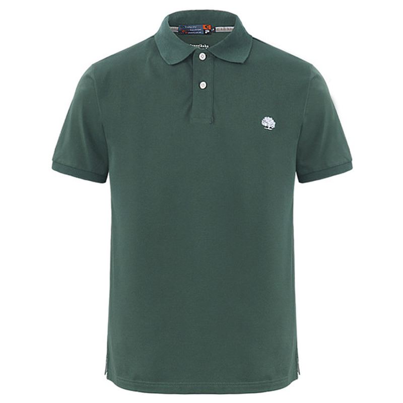 Herre Sommer Plus Størrelse Pure Color Golf Shirt Turn-down Krave Løse Kortærmede Toppe