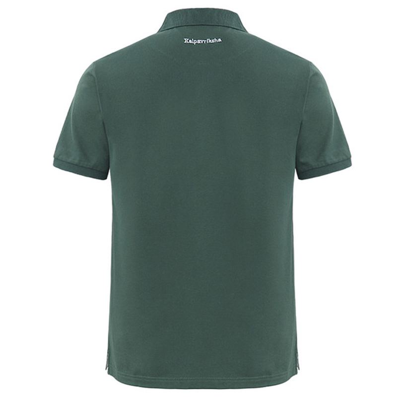 Herre Sommer Plus Størrelse Pure Color Golf Shirt Turn-down Krave Løse Kortærmede Toppe