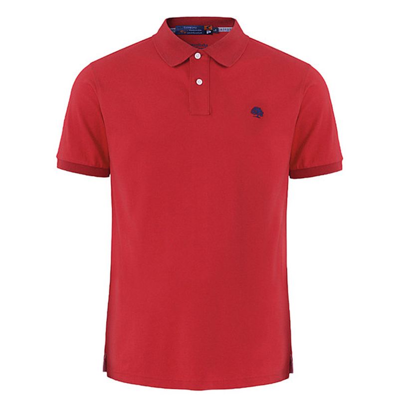 Herre Sommer Plus Størrelse Pure Color Golf Shirt Turn-down Krave Løse Kortærmede Toppe