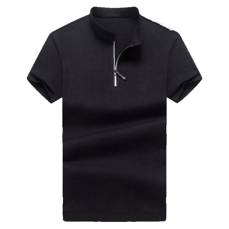 Kortærmede Slim Lapel Casual T-shirts Til Mænd