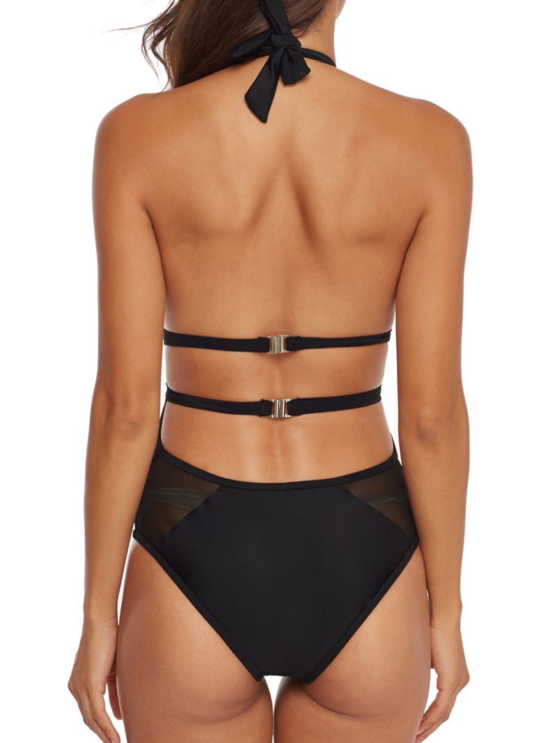 One Pieces Black Mesh Hollow Badetøj