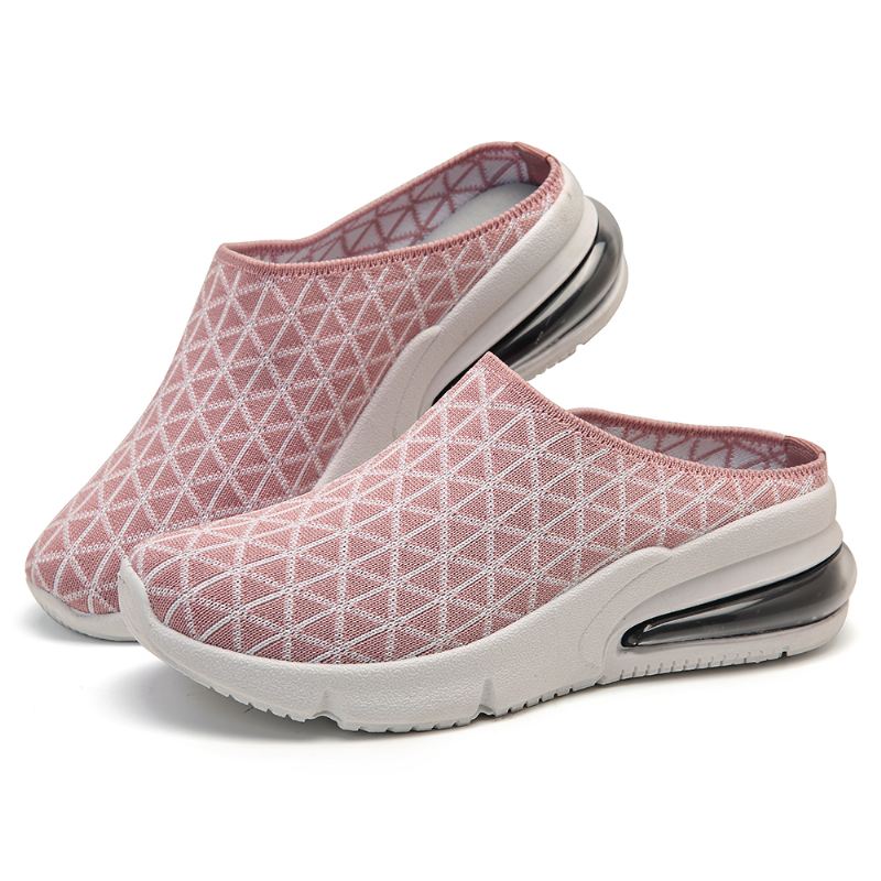 Kvinder Athletic Light Knitted Backless Platform Sneakers