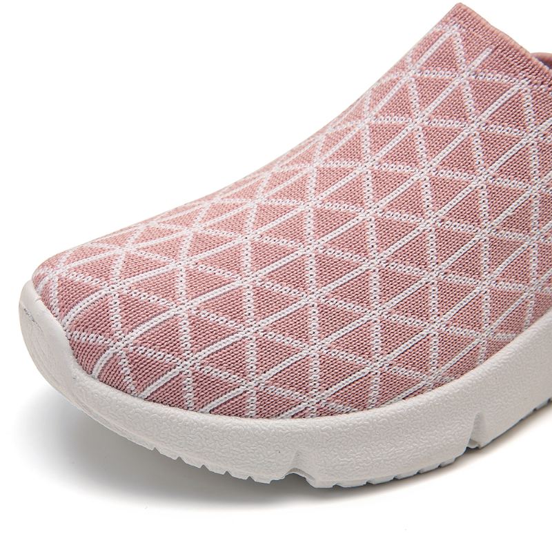 Kvinder Athletic Light Knitted Backless Platform Sneakers