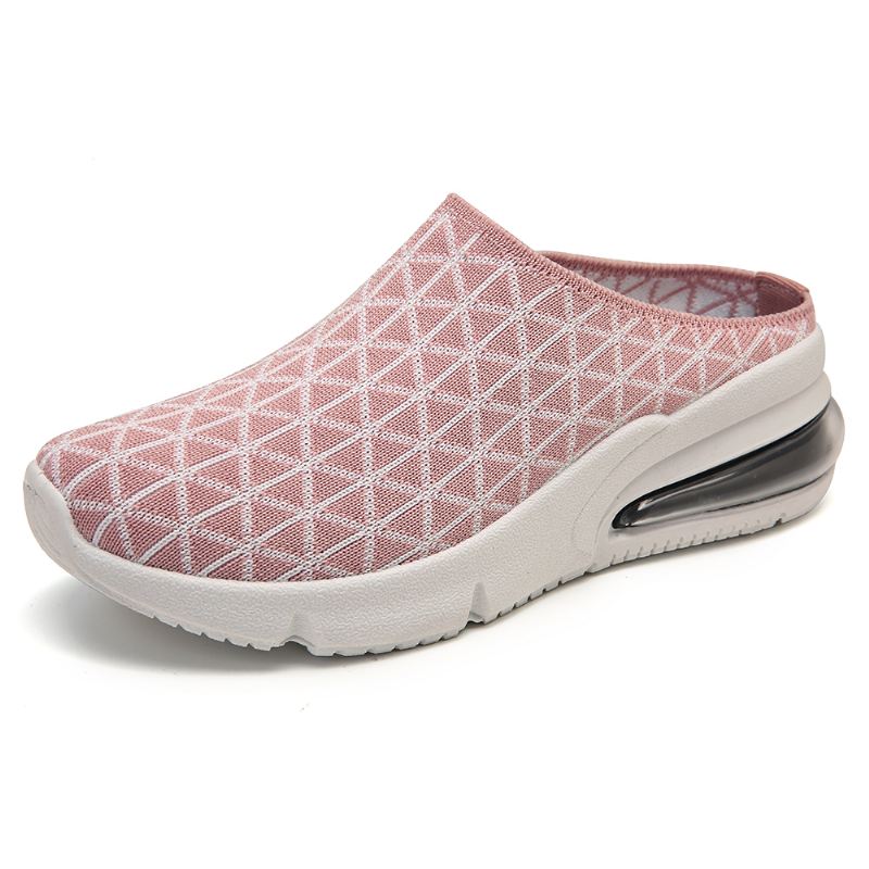 Kvinder Athletic Light Knitted Backless Platform Sneakers