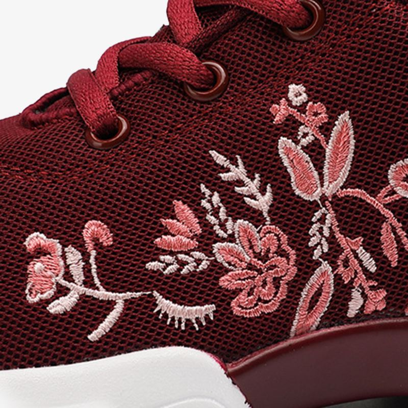 Kvinder Casual Broderi Blomster Strikkede Lette Åndbare Sneakers