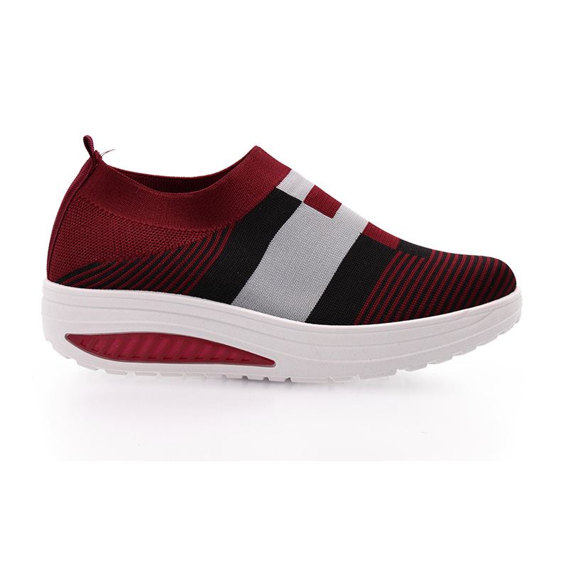 Kvinder Casual Sok Sko Åndbar Mesh Platform Sneakers