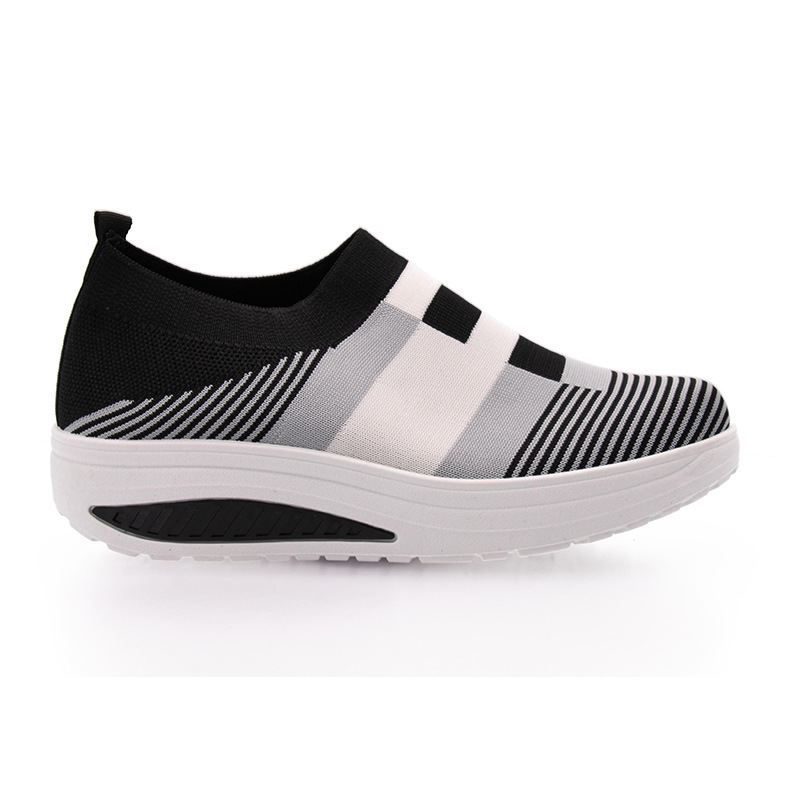 Kvinder Casual Sok Sko Åndbar Mesh Platform Sneakers