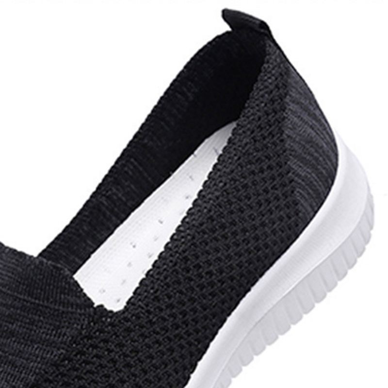 Kvinder Komfortable Mesh Slip On Pattern Sport Walking Sko